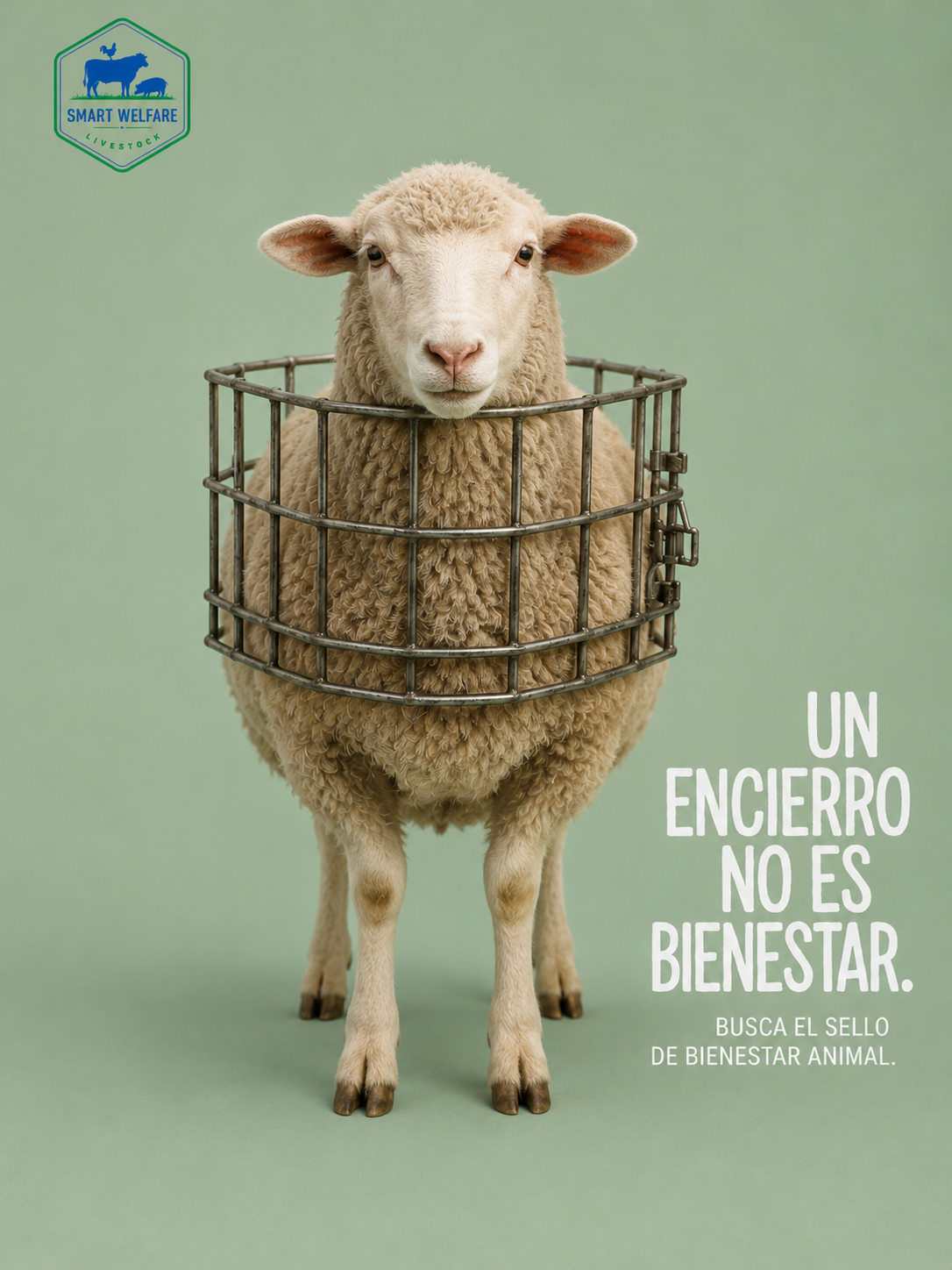 Campaña "Un encierro no es bienestar." — pieza Oveja